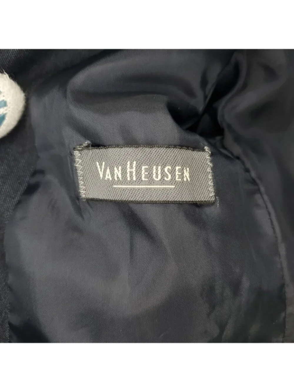 Van Heusen Suit Jacket Toddler Boys 4T Navy Blue Pinstriped 3 Buttons Formal